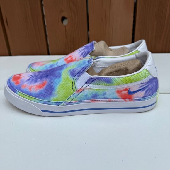 Nike Womans Slip-On Tie-Dye Sneakers US 10 Multicolor Canvas & Rubber - Picture 4 of 9